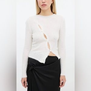 Jacquemus La maille pau asymmetric cardigan.